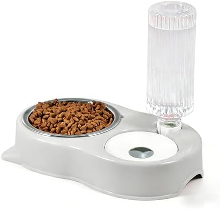 Cat Bowls Food and Water Bowl Set with Automatic Water Dispenser