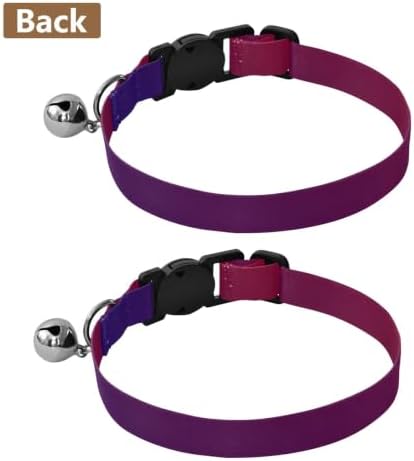 Gradient Blue to Red Pet Collar 2 Pack Collar for Puppy Adjustable 10.6 to 17.1 Inches