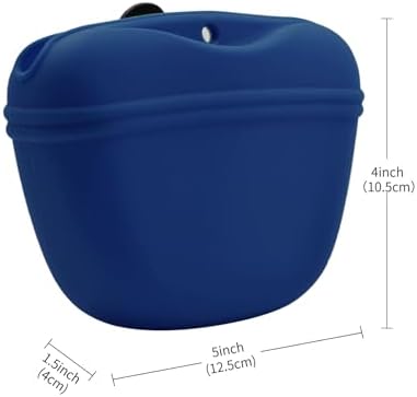 AUDWUD Silicone Dog Treat Pouch with Clicker Magnetic Closure Secure Clip