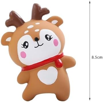 2 Pieces Latex Dog Squeaky Toys, Cute Animal Design Interactive Pet Toys (Bee&Deer)