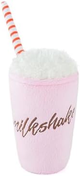 P.L.A.Y. Cute Plush Dog Toys - Fast Food Themed Durable Giggle Chew Toy, Great for Puppies & Small, Medium, Large Dog - Machine Washable, Recycled Materials (American Classic Milkshake, Medium)