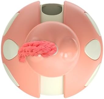 Cat Puzzle Toy – Interactive Cat Treat Puzzle & Dispenser with Teaser Wand – Self-Moving Slow Feeder for Indoor Cats’ Play & Exercise