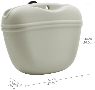 AUDWUD Silicone Dog Treat Pouch with Clicker Magnetic Closure Secure Clip