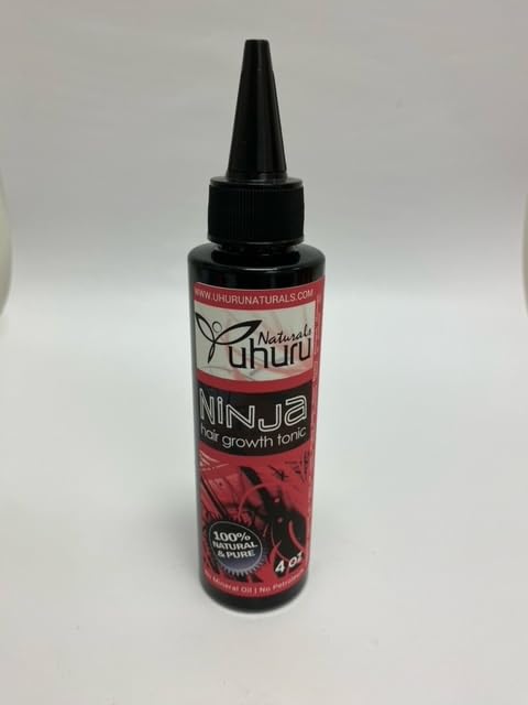 Uhuru Naturals Ninja (No Chebe Particles) Hair Growth Tonic (4 Ounce)