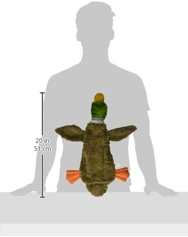 Best Pet Supplies 2-in-1 Fun Skin Stuffless Dog Toy - Wild Duck, Large | No-Stuffing, 2 built-in squeakers, No Mess, Soft, Holds a Plastic Bottle for Added play, Perfect for Moderate chewers