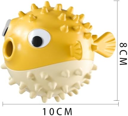 Dog Balls with Bell Sound, Interactive Dog Toys,Treat Dispensing Dog Toys, cat Toys Balls，Rubber Elastic Ball Toys for Small/Medium/Large Cat and Extra Small/Small Dogs (Yellow)