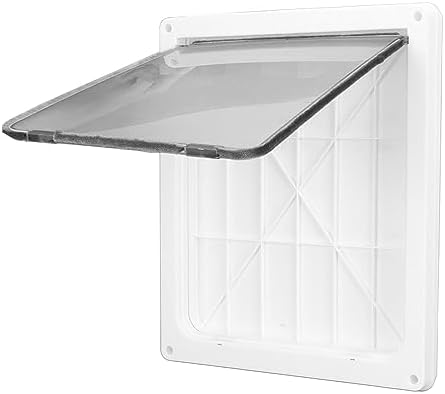 GLOGLOW Automatic Cat Door with 4 Way Locking and Screw Fixing for Dog Proof Pet Food Guard Indoor Use (S)