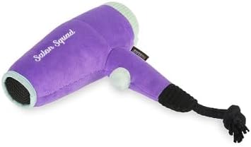 P.L.A.Y. Cute Plush Dog Toys - Splish Splash Bathtime Themed Durable Squeaker Chew Toy, Great for Puppies & Small, Medium, Large Dogs - Machine Washable, Recycled Materials (Howlin' Hair Dryer)