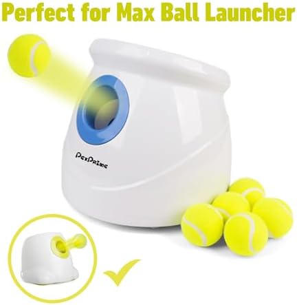 Pet Prime Dog Toy Tennis Ball 6 Pcak 2.5 Inch for Max Automatic Ball Lanucher Interactive Pet Balls for Exercise Training Play Fetch