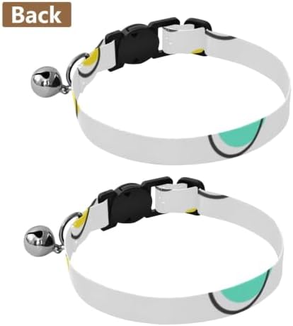 Cute Colorful Polka Dot Breakaway Cat Collars with Bell 2 Pack Pet Collars Adjustable Length 10.6" to 17.1"