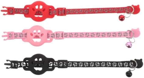 3pcs Reflective Kitten Collar Tracker Band Cat Locator Holder