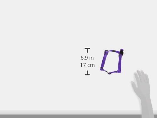 Reflective Adjustable Dog H Harness for Small to Medium Dogs; matching collar and leash available, Purple
