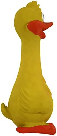 KINREX Dog Chew Toys - Duck Squeaky Toy - Yellow Duck Interactive Play Dog Toys -Yellow Rubber Squeeze Squeaky and Screaming Duck for Pets or Kids, Rubber Play Fetch, 7.5" Long