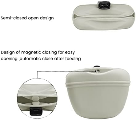 AUDWUD Silicone Dog Treat Pouch with Clicker Magnetic Closure Secure Clip