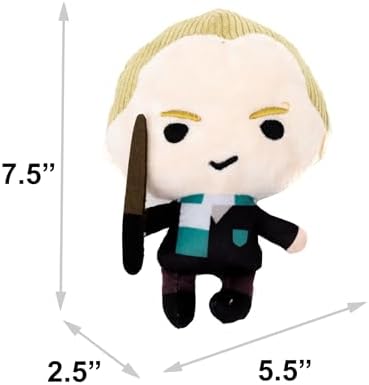 Buckle-Down The Wizarding World of Harry Potter Squeaky Plush Dog Toy for Large, Medium & Small Dogs, Draco Malfoy Standing Charm Full Body Pose, 2.5" x 5.5"