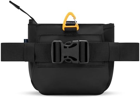 OllyDog Backcountry Day Bag | Hands-Free Dog Training Treat Pouch | Fanny/Hip Pack with Zipper Closure & Built-in Poop Bag Dispenser | Removable Waist Clip (Raven S'25)