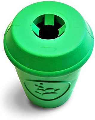 SodaPup Coffee Cup – Durable Dog Treat Dispenser & Chew Toy Made in USA from Non-Toxic, Pet Safe, Food Safe Natural Rubber Material for Mental Stimulation, Problem Chewing, Calming Nerves, & More
