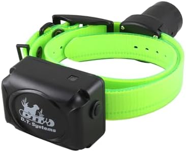 DT SYSTEMS RAPT1450 Upland Beeper Additional Collar Receiver for RAPT1450 Dog Training System, Rechargeable Programmable 12-23" Adjustable Add-On E-Collar - Green