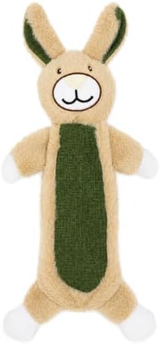 Rabbit Squeaky Plush Dog Toy with Crinkle for Puppies, Small/Medium Dogs