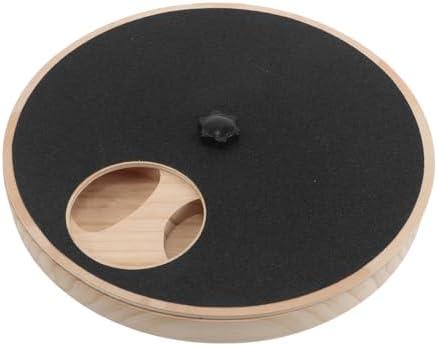 Wooden Dog Nail Scratch Pad with Treat Dispenser and Rotatable Design for Pet Grooming and Nail Care, 11.4 Inch Sturdy Wood Board Exercise and Reducing Furniture Scratching