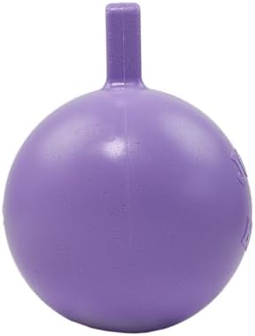 Jolly Pets Tug-n-Toss Heavy Duty Dog Toy Ball with Handle, 8 Inches/Large, Light Purple