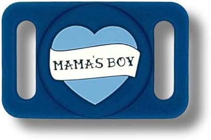 Two Tails Mama's Boy Dog Collar Holder Compatible with Apple AirTag