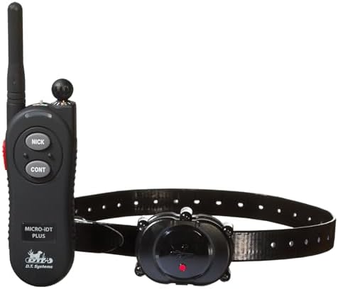 DT SYSTEMS Micro iDT Plus Waterproof 6-22" Rechargeable Expandable Dog Training E-Collar, 900-Yard Range, 16 Stimulation Levels, Vibration Assist