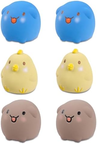SCHITEC Dog Toys Squeaky, Interactive Animal Puppy Toy Pack, Cute Latex Rubber Squeak Pet Balls for Puppies Mini Small Breed Dogs