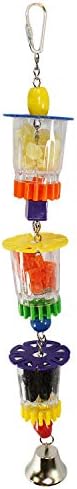 Triple Treat Forager - Durable Fun Hanging Treat Foraging Cage Accessory Toy - Sugar Gliders, Rats, Hamsters, Mice, Ferrets, Squirrels, Parrots, Birds, Marmosets, Opossums & Other Small Pets