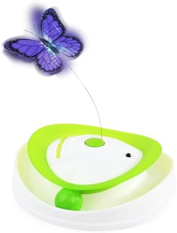 ALL FOR PAWS Interactive Cat Butterfly Flutter Replacements for Kitty Enrichment Spinner Toys, Re-Fill - 6 Pack