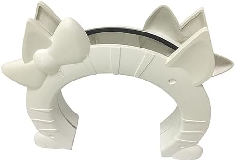 Plastic Cat Door for Puppy and Cat, Secure Entry White ABS Wide Opening