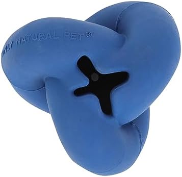 Only Natural Pet Rubber Boredom Buster Treat Stuffer Dog Toys - Interactive Stuffable Feeder Dispenser Fillable Durable Play Puppy Medium Large XS Chew Pup Hide Holder Easy Refill -TreatKnot/DarkBlue
