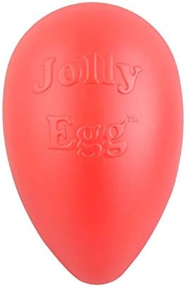 Jolly Pets Jolly Egg Dog Toy, 8 Inches/Medium, Red (JE08 RD)