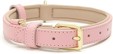 Leather Dog Collar for Small Medium Large Dogs Soft Waterproof Padded Puppy Collars