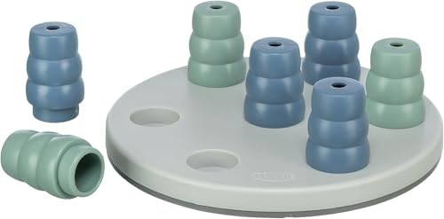 TRIXIE Pet Products Mini Solitaire Game for Dog, Level 1, White/Blue, 7.75 x 7.75 in. (32023)