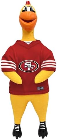 Littlearth NFL Team Rubber Chicken Pet Toy - Officially Licensed Teams
