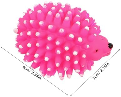 FRCOLOR Hedgehog Dog Squeaky Toys 2 Pcs Pet Molar Toys Latex Chew Toys for Puppies Interactive Teething Toys for Dental Care Cartoon Pet Toys 3.54 X 2.75 X 2.36 in
