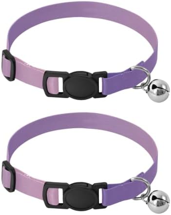 Purple Gradient Easy to Clean Cat Collar 2 Pack Comfortable Cat Collar