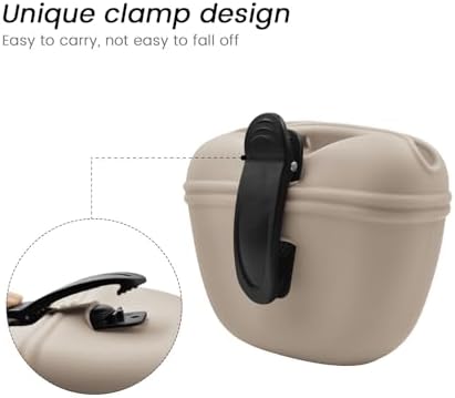 AUDWUD Silicone Dog Treat Pouch with Clicker Magnetic Closure Secure Clip