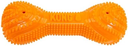 KONG CoreStrength Dog Toy – Dumbbell –Durable Tough Chew Toy for Medium & Large Dogs – Textured Dental Chew for Teeth & Gums – Fetch & Interactive Play