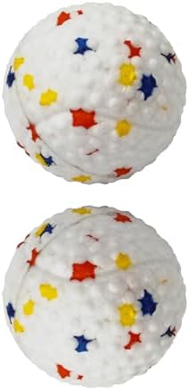 ETPU Squeaky Tennis Ball Interactive Pet Toys for Dog- 2 Pack, Dental Cleaning, Boredom Relieve Water Floating Dog Toy Ball, World Cup Soccer Pool Dog Toy for Erichment Fetch Game on Beach, Lake
