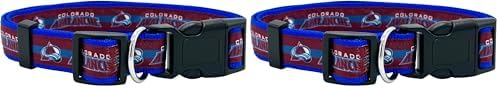 Pets First NHL Colorado Avalanche Collar for Dogs & Cats, Small. - Adjustable, Cute & Stylish! The Ultimate Hockey Fan Collar! (Pack of 2)