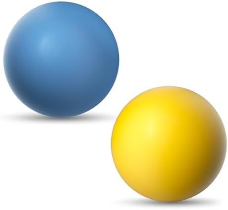 SCHITEC Dog Balls Indestructible, [2 Pack] Solid Rubber Bouncy Fetch Ball for Aggressive Chewers, Durable Chew Toy for Medium Large Dogs