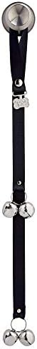 PoochieBells Handcrafted Dog Doorbell for Potty Training – Easy & Quick, Doggie-Safe USA-Made Dog Door Bell with Perfect Sound, Dog Trainer-Recommended for over 20 Years,PB-SOLIDBLACK