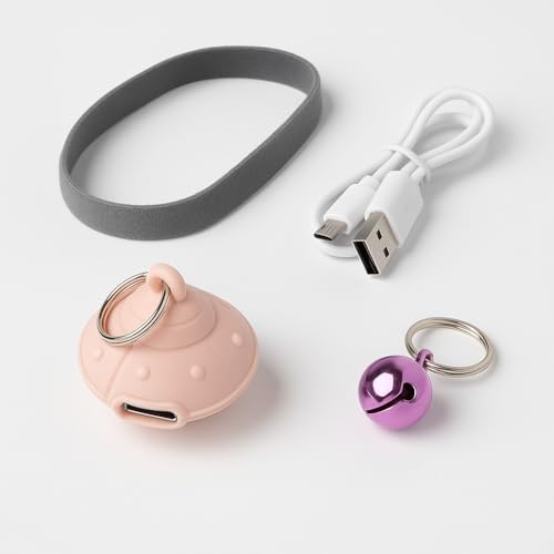 Flying Saucer Interactive Cat Toy, Automatic Interactive Pet Toy, USB Rechargeable, Timed Shutdown, One-Button Control (Pink)