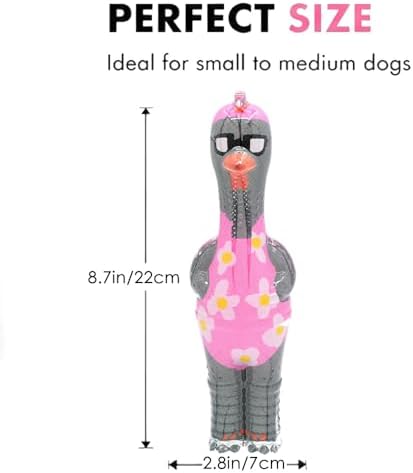 Molaxpet Squeaky Dog Toy Chicken Design with Funny Swimming Suit Chew Toy