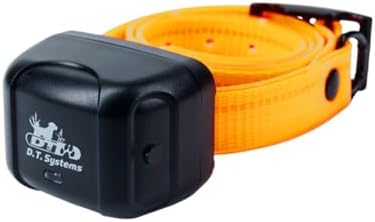 DT SYSTEMS RAPT1400 Additional Collar Receiver for RAPT1400 Dog Training System, Rechargeable Adjustable Gentle Touch Stimulation Add-On E-Collar - Orange