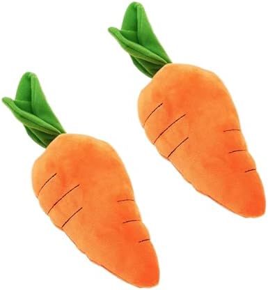 2 Pcs Crinkle Dog Toy for Small, Medium, and Large Breeds, Cute Carrot with Soft Squeaker, Carrot Shape Pet Plush Toy with Sound, Bite-Resistant Soft Comfortable Dog Toys