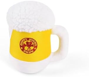 P.L.A.Y. Cute Plush Dog Toys - Hollywoof Cinema, Movie Themed Durable Squeaker Chew Toy, Great for Puppies & Small, Medium, Large Dog Breeds - Machine Washable, Recycled Materials (Hoppy Hound Brew)