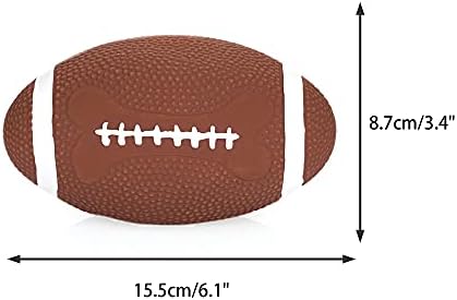 CHIWAVA 2PCS 6" Squeaky Latex Dog Toy Ball Football for Medium Large Dogs